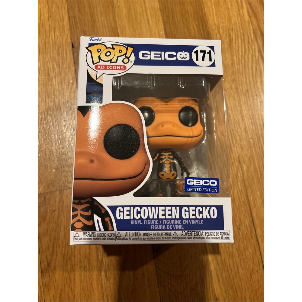 Halloween Funko Pop Ad Icons Geico Gecko Geicoween Orange 171 DS Limited LE Rare